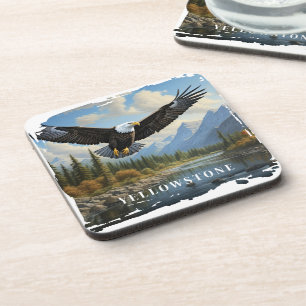 Dessous-de-verre Pâques de boisson de l'aigle jaune