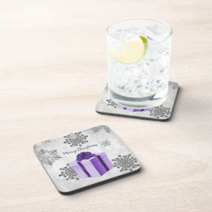 Dessous-de-verre Pâques de boisson de Noël pourpre