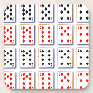 Dessous-de-verre Paquet de cartes sur le blanc