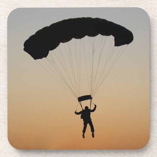 Dessous-de-verre Parachute de Skydiver à Sunset Sky Diver (Devant)