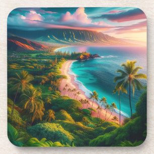 Dessous-de-verre Paradis tropical de l'île de Maui