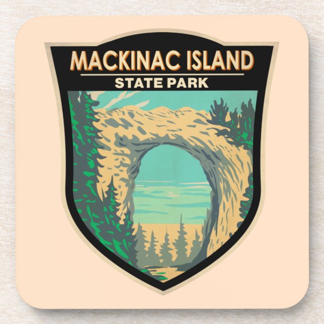 Dessous-de-verre Parc d'état de Mackinac Island Michigan Arch Rock (Devant)