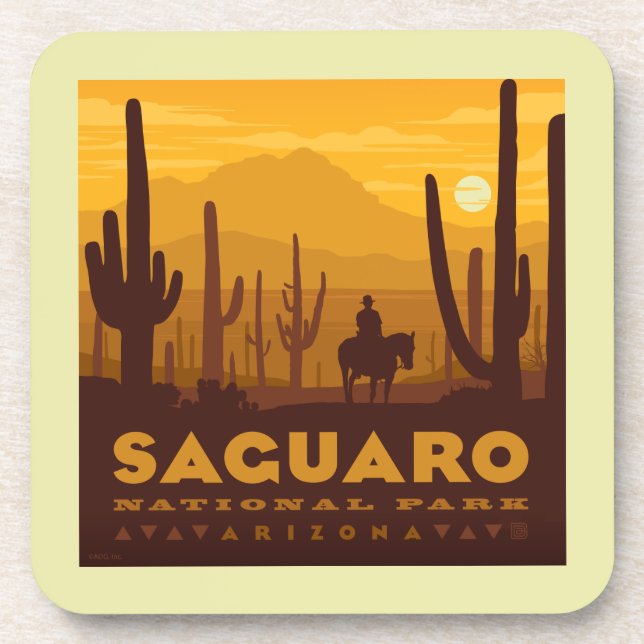 Dessous-de-verre Parc national Carré du Saguaro | Arizona (Devant)
