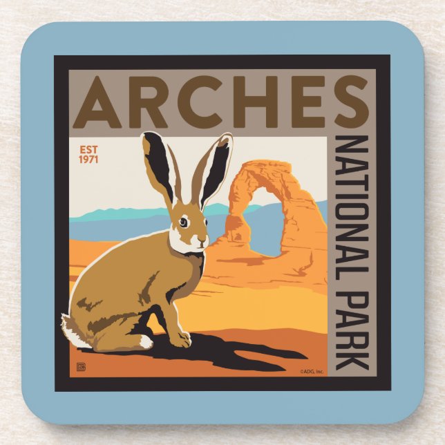 Dessous-de-verre Parc national des Arches, Utah | Jacklapin (Devant)