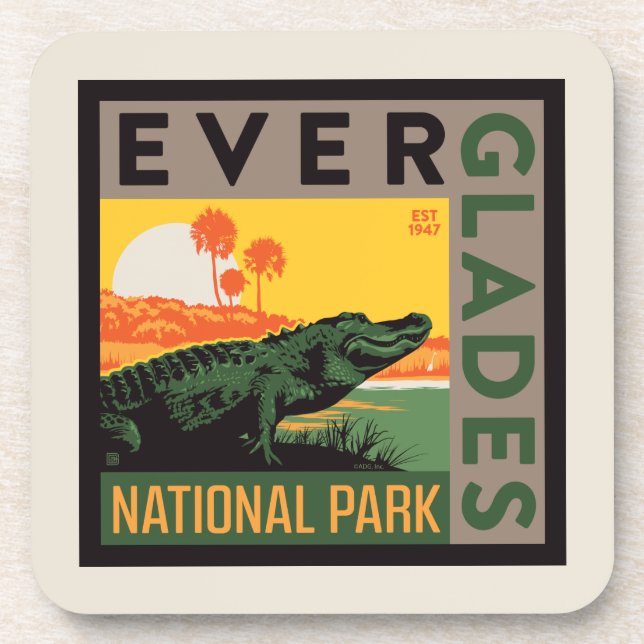 Dessous-de-verre Parc national des Everglades | Floride (Devant)