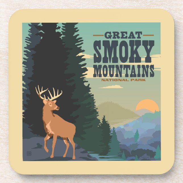 Dessous-de-verre Parc national des Great Smoky Mountains (Devant)