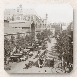 Dessous-de-verre Paris : Les Halles, C1900