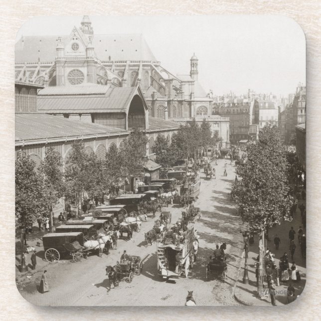 Dessous-de-verre Paris : Les Halles, C1900 (Devant)
