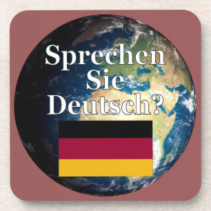 Dessous-de-verre Parles-tu allemand ? en allemand. Drapeau et Terre