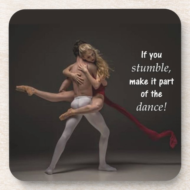 Dessous-de-verre Partie de la citation motivationnelle de la danse (Devant)