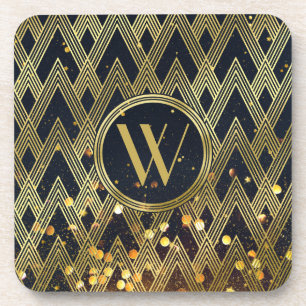 Dessous-de-verre Parties scintillant Gatsby Art Déco Motif géomé