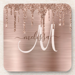 Dessous-de-verre Parties scintillant Rose Chic Gold Driving