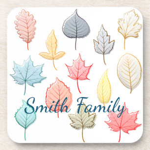 Dessous-de-verre Pastel Feuilles