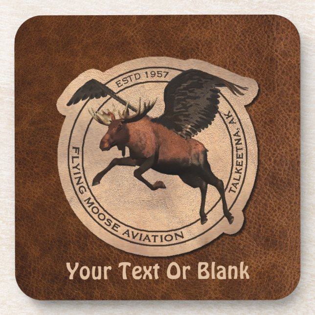 Dessous-de-verre Patch Flying Moose Aviation (Devant)