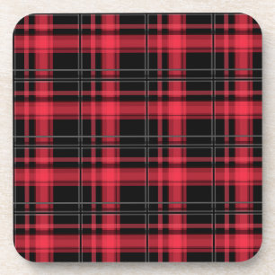 Dessous-de-verre Pâte rayée en tartan à damiers plaid transparent