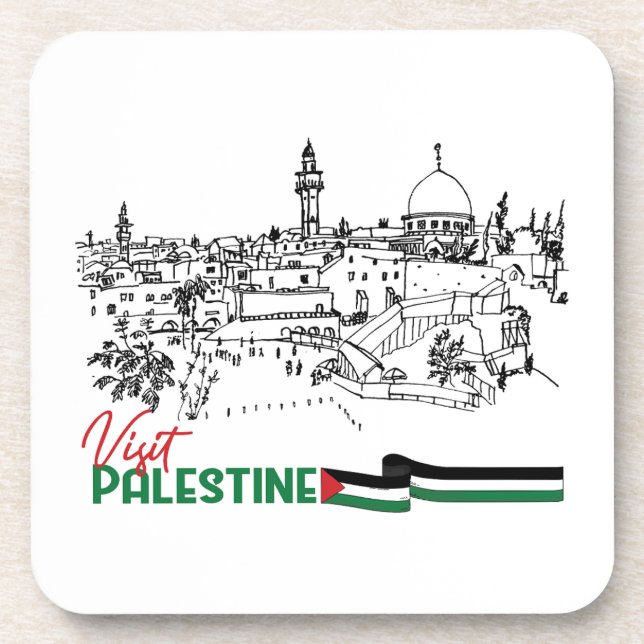 Dessous-de-verre Patrimoine palestinien et espoir (Devant)