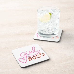 Dessous-de-verre Patron de marque personnalisée Boss Rose Coeurs ro