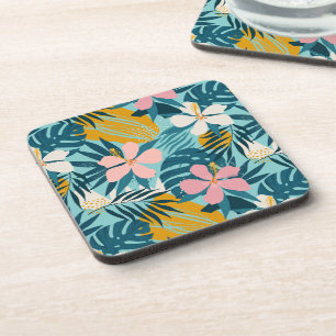 Dessous-de-verre Pattern tropical hibiscus