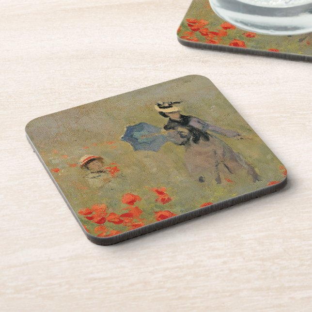 Dessous-de-verre Pavots sauvages de Claude Monet |, près (Côté gauche)