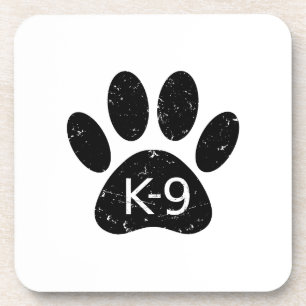 Dessous-de-verre Paw Chien en Perdu Grunge K-9