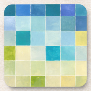 Dessous-de-verre Paysage avec des Carrés multicolores