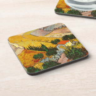 Dessous-de-verre Paysage avec Maison et PloughmaVincent van Gogh