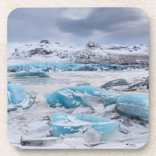 Dessous-de-verre Paysage de glace de glacier, Islande