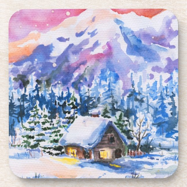 Dessous-de-verre Paysage d'hiver (Devant)