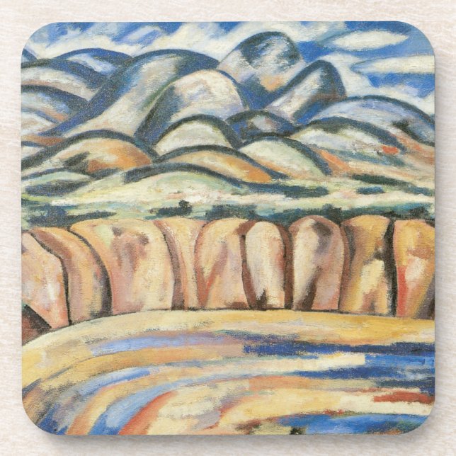 Dessous-de-verre Paysage, Nouveau-Mexique par Marsden Hartley, Beau (Devant)