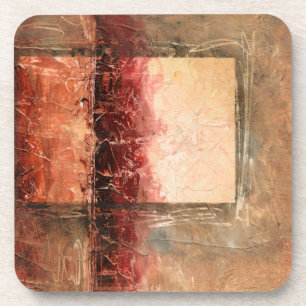 Dessous-de-verre Paysage rouge abstrait