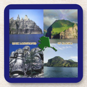 Dessous-de-verre Paysages rocheux du collage de l'Alaska