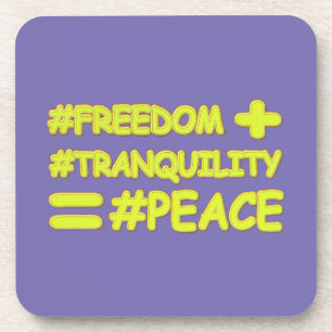 Dessous-de-verre "PEACE FORMULA EQUATION" Joli design. Commandez dè