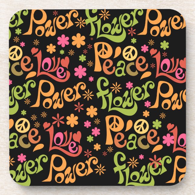 Dessous-de-verre Peace plus Love Motif (Devant)