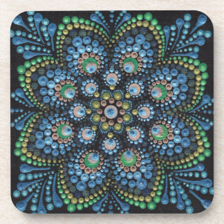Dessous-de-verre Peacock Dot Mandala