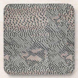 Dessous-de-verre Peau de serpent gris et rose doux