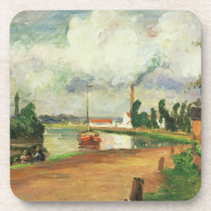 Dessous-de-verre Pêcheurs de Camille Pissarro   sur les banques de
