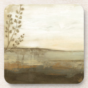 Dessous-de-verre Peinture à l'huile moderne de paysage de coucher
