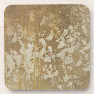 Dessous-de-verre Peinture Abstraite en or avec lunettes d'argent