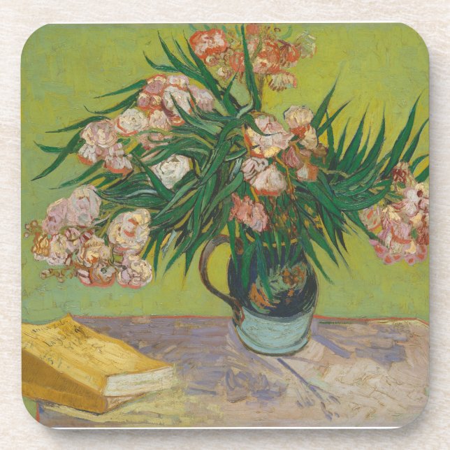 Dessous-de-verre peinture de fleur d'oléandre de Vincent Van Gogh (Devant)