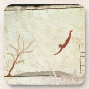 Dessous-de-verre Peinture de la tombe du plongeur des sud