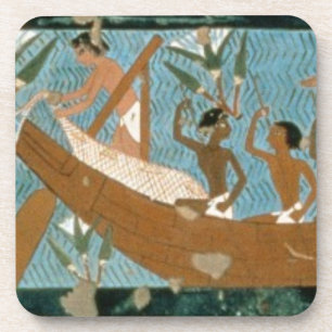 Dessous-de-verre Peinture de mur de la tombe d'Ipuy, Thebes, depic