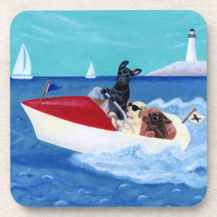 Dessous-de-verre Peinture fraîche de Labradors d'été