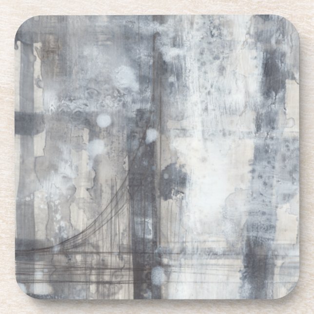 Dessous-de-verre Peinture gris contemporaine (Devant)