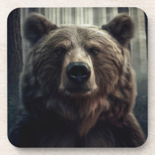 Dessous-de-verre Peinture grizzli