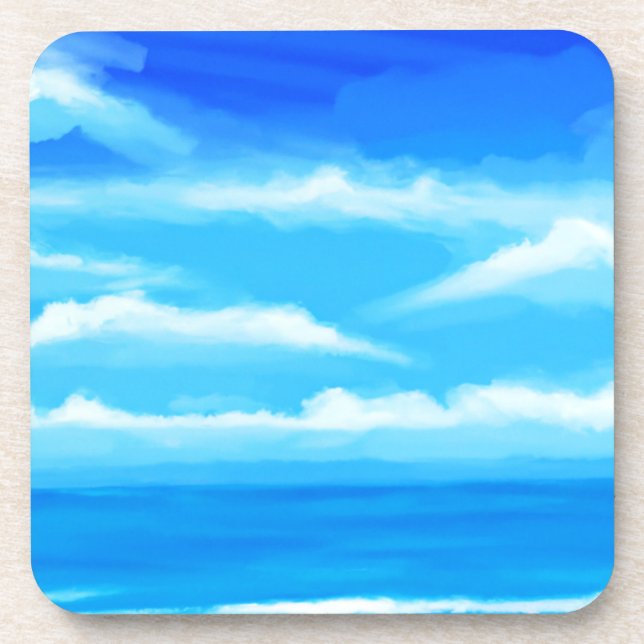 Dessous-de-verre Peinture majestueuse du ciel bleu (Devant)