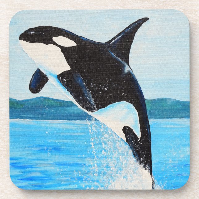 Dessous-de-verre Peinture Orca (Devant)