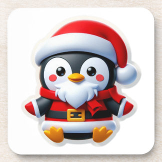 Dessous-de-verre Penguin en costume Père Noël