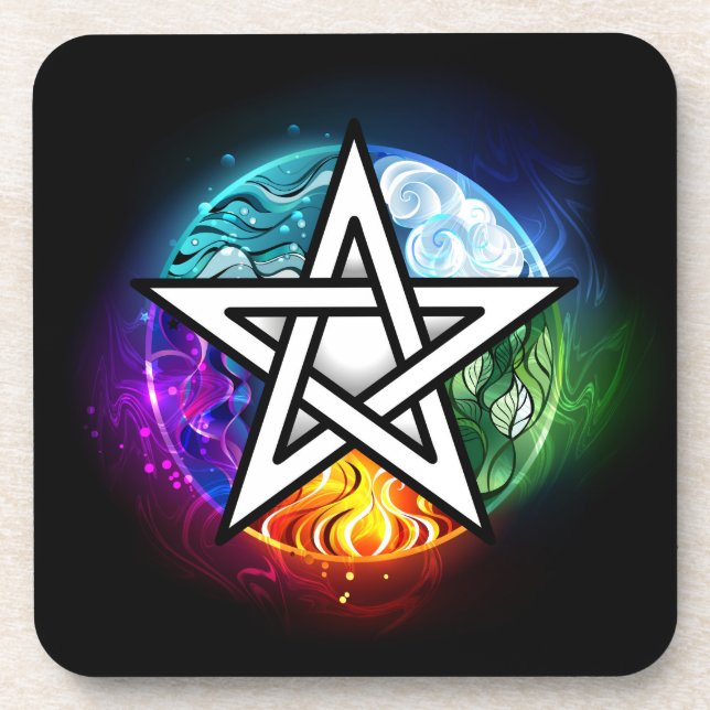 Dessous-de-verre pentagramme du Wiccan (Devant)