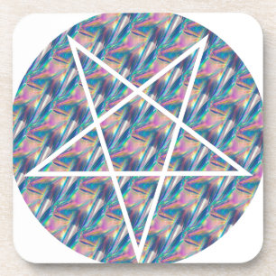 Dessous-de-verre pentagramme hologramme