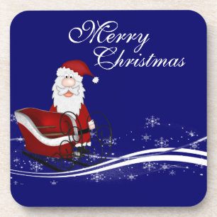 Dessous-de-verre Père Noël et son Sleigh Christmas
